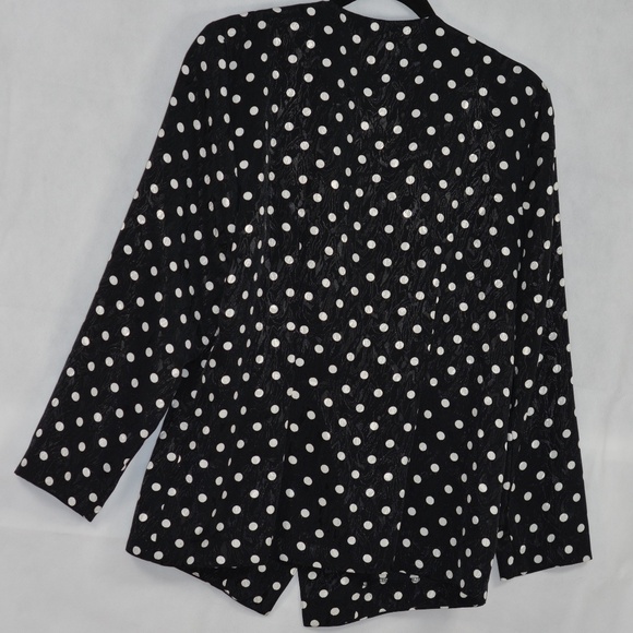 Black/White Polka Dot Jacket SZ 12 Dallairds - Picture 3 of 5